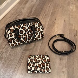 Kate Spade Leopard Print Crossbody Bag Set
